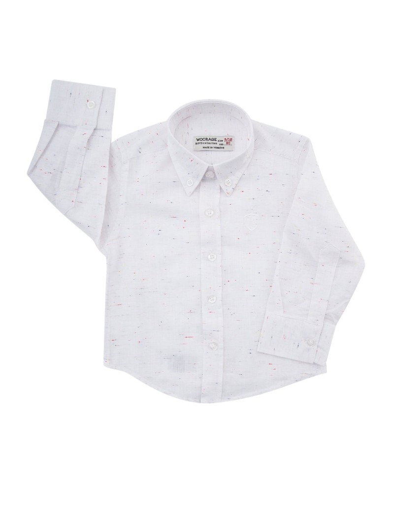 White spotted shirt NDZ3803 - Online store - Boutique